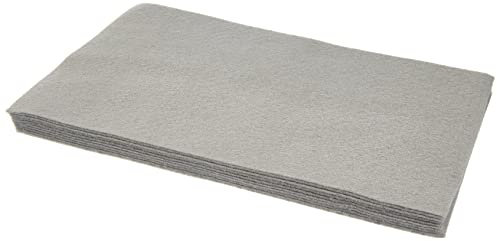 folia 520480 - Bastelfilz, mit feiner Wollqualität, 10 Blatt, 150 g/qm, 20 x 30 cm, hellgrau, klebefleckenfreie Verarbeitung - ideal für vielfältige Bastelarbeiten