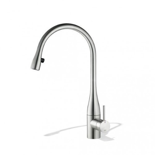 Franke KWC, Miscelatore monocomando, aeratore Estraibile a Scomparsa Eve, 115.0308.183 Senza Luce, A 225, 10.111.103.700FL, Acciaio Inossidabile