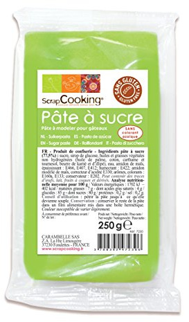 SCRAPCOOKING - sockerpasta - pastellgrön 250 g.