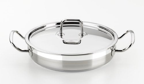 BRA Profesional Rustidera con Tapa, 30 cm, Acero Inoxidable 18/10