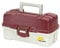 Plano Angelbox mit 1 Ablage mit doppeltem Zugang oben, Rot Metallic/Off White, Premium Tackle Storage (620106)