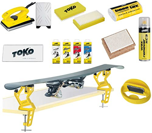 TOKO Skiwachs-Set 12-teilig mit Wachsbügeleisen Skispanner und Kantenschärfer