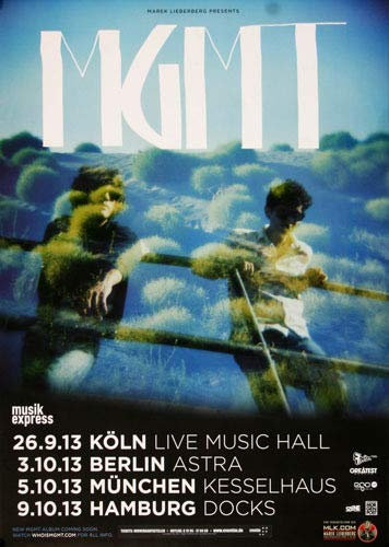 MGMT - Alien Days, Tour 2013 » Konzertplakat/Premium Poster | Live Konzert Veranstaltung | DIN A1 «