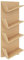 VCM Holzregal hängend | platzsparendes Regal | Maße: H. 90 x B. 33 x T. 16 cm | Elegantes Regal hängend | Aufbewahrungsregal | Bücherregal | Wandboard - Lansi Mini