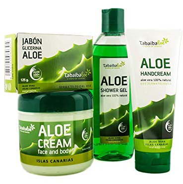 TABAIBA, Aloe Vera pack Reisetaschen Set Bad und Körperpflege Kosmetik Natürliche, 1 stück