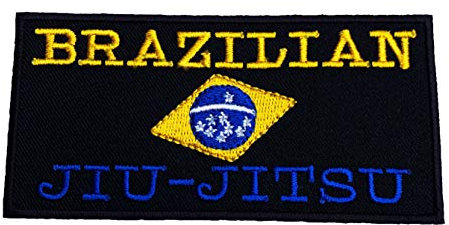 Brazilian Jiu Jitsu Patch Bestickt Eisen/Nähen auf Badge BJJ Grappling GI Jacke Shorts Hose Buttons