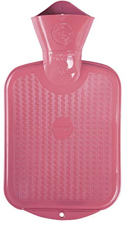 Sänger Wärmflasche 0,8 Liter Gummi Rosa, Naturgummi, Premium Gummiwärmflasche, Wärmeflasche Kinder geeignet