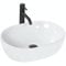 Rea Aufsatzwaschbecken Amelia Waschbecken für Badezimmer aus Keramki Schneeweiss Höhe 14 cm Breite 48 cm