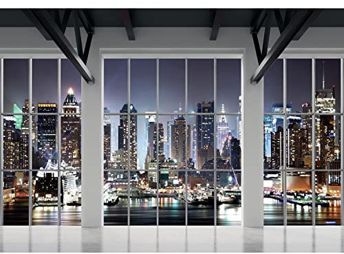 Runa Art Tapisserie Photo New York City 352 x 250 cm Laine papier peint Salon Chambre Bureau Couloir décoration Peinture murale décor mural moderne - 100% FABRIQUÉ EN ALLEMAGNE - 9187011b