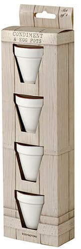 Condiment Flower Pots White Set Of 4