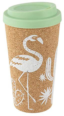 Pick and Drink Mug de Transport en liège Exotic - 450 ML - Vert d'eau