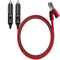 RUNCCI-YUN Auto Zigarettenanzünder Stecker 15 A 12 V 24 V mit LED, Zigarettenanzünder Verlängerungskabel,Auto Zigarettenanzünder Krokodilklemme(150cm)