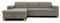 DOMO. collection Ecksofa Sugar, Sofa mit Schlaffunktion in L-Form, Eckcouch mit Bett, 266 x 162 x 80 cm, hellgrau
