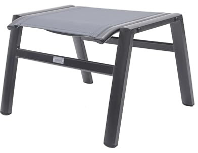 OUTFLEXX Hocker, anthrazit/grau, Alu/Textilene, 49x55x37cm