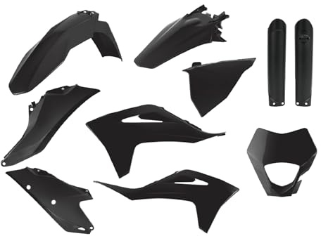 POLISPORT 91028 - Polisport Enduro Plastic Replica Kit für diejenigen, die OEM-Qualität suchen für GAS GAS Motorräder in Farbe schwarz