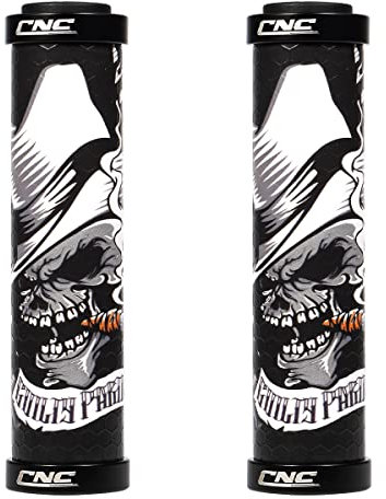 CNC Silicone MTB Grips,Silicone Bike grips, Gel grips for Mountainbike/BMX/Bicycle., White-HD