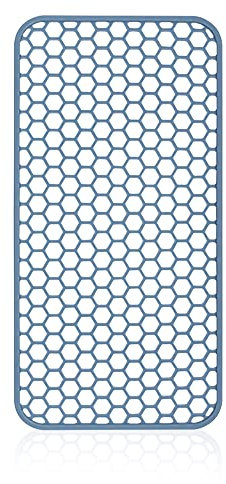 Almohadilla grande resistente al calor para herramientas para el cabello, almohadilla de silicona para rizar, almohadilla de plancha de viaje portátil, rizador, plancha para el cabello (azul)