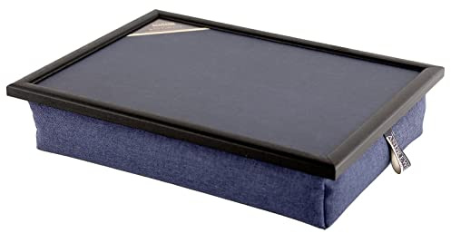 Andrews Living Knietablett mit Kissen – Laptopkissen für Sofa & Bett (Dunkelblau)