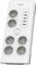 Philips SPN7060WA/10 Steckdosenleiste mit 6 Schuko-Steckdosen, 4 Ports USB 35 W und 1 Typ C, Stromblock, geflochtenes Kabel 2 Meter hochfest, Sicherheitsverschluss (Prot-LED-Anzeige), weiß