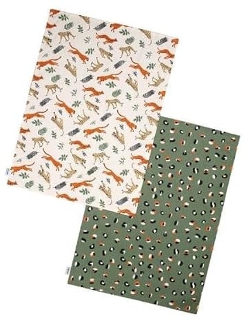 Dexam Leopard Print Set of 2 Tea Towels