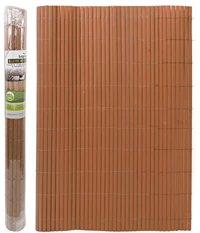 THE SECRET HOME – Cañizo PVC de Media Caña - Densidad 900 g/m2 - Largo. 3 m x Alto. 1 m – Color Marrón - Valla de Ocultación Resistente - Protección Visual Privacidad para Jardín, Balcón o Terraza