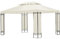 Mondeer Gartenpavillon mit Doppeldach 3x4m, 12m² Partyzelt Gartenlaube, Metall Gestell Stabil Dachplane Wasserdicht, Luxus Mordern Stil, Beige