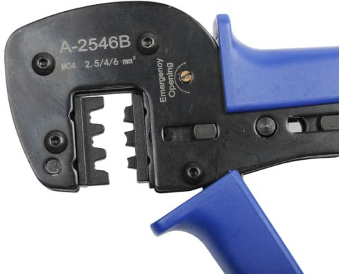 SOLAR ALLin Crimpzange für Solarkabel 2,5/4,0/6,0mm² Solar PV Crimpzange MC4 Stecker A-2546B Solarstecker Isolierhülsen