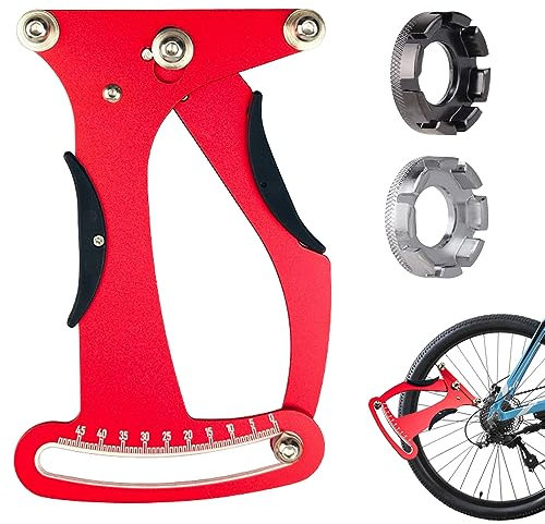 Riisoyu Medidor de Tensión de Radios, Preciso Tensiómetro de Radios de Bicicleta con 2 Llave Radios Bicicleta Herramienta de Medidor de Tensión de Radios para Todos los radios