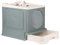 MINGYI Bac à Litière pour Chat Fermée, Grande Maison de Toilette Chat Pliable avec Couvercle, Tiroir à Litière avec Pelle, WC pour Chats, Jusqu'à 7 kg (Gris L 45×34×39 cm)