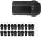 20 Stück M12 X 1,5 Radmuttern 42 Mm Lang 19 Sechskant für JDM Racing Style Auto Radmuttern (Schwarz)
