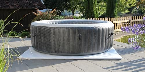PREMIUM PRØ DES!GN Whirlpool Unterlage Thermoisolierung Bodenschutzmatte für aufblasbare Whirlpools 200cm -230cm (220cm x 220cm, Shining White)