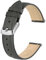 BISONSTRAP Elegante Leder Uhrenarmband, Schnellverschluss, Uhrenarmbänder für Damen und Herren, Kompatibel mit Uhrenanstößen von 18mm, Dunkelgrau (Silberne Schnalle)