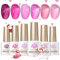 BORN PRETTY Jelly Pink Gel Nail Polish Hot Pink Translucent Gel Polish Spring Summer None Pink Gel Polish Set Nail Art Varnish Manicure 6Pcs 75% Milky Jelly