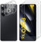 Lutree para Xiaomi Poco F6 Cristal Templado, 3+3 Piezas Protector de Pantalla + Protector de Lente de Cámara, Dureza 9H HD Anti-Arañazos Vidrio Templado Película Protectora