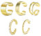 TIESOME 5 Stück Ear Cuff für Damen, Earcuffs Gold Ohrmanschette Ohrringe Ohrklemme Ohrclips Damen Ohne OhrlöcherFake Helix Knorpel Clip Modeschmuck Hypoallergen
