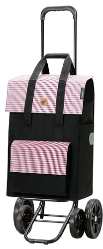 Andersen Einkaufstrolley - klappbar - 54 Liter - 4 Räder - höhenverstellbar - belastbar 50 kg - Stahlgestell - Trolley - Quattro Shopper Milla rot