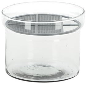 Secrets du Potager Set De Culture De Germination en Verre Et Plastique - Gris/Transparent - D 12 Cm