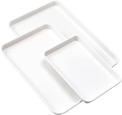 Versatile Nonstick Coating Even Heat Distribution Carbon Steel Cookie Sheet Pan Toaster Oven Baking Pans Baking Tray Rimmed Baking Pan Pack of 3