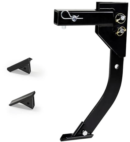 ONECHOI Scarificatore montato su gancio, gambo scarificatore da 45,7 cm, Trencher da prato con gancio resistente aggiornato, aratro medio buster per trattori CAT 0 e 1,3 punti ad attacco rapido, gambo