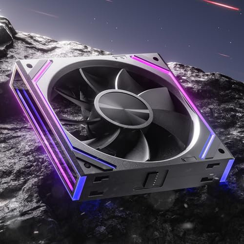 AsiaHorse DAWN RGB - Ventilador de PC (120 mm, carcasa inversa, ARGB Daisy Chain PC [Infinity Mirror] [HDB] 71 CFM/1850 RPM/2.6MMH2O 4 pines PWN y 5 V 3 pines ARGB para Asus Aura ASRock GIGABYTE MSI