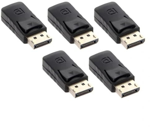 Jeenuuder 5 Stück 4K Displayport Stecker Dummy DP Adapter Virtuelle Anzeige Grafikkarte EDID Ghost-Emulator ohne Kopf Installation einfach zu bedienen