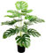 Zelihrdu Realista Planta Artificial con Maceta Plantas Artificiales Decorativas 18 Hojas Altas Palma Árbol Artificial Decoración para Interior Exterior Casa Salón Oficina (Palmera Monstera 75cm)