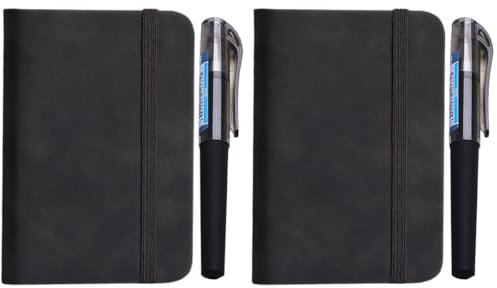 IKOPFLN 2 pezzi quaderno tascabile piccolo blocco note diario copertina rigida blocco note organizer per ufficio lavoro A7