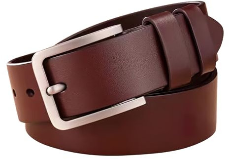 Gürtel Herren Vollledergürtel,Braun Herren Ledergürtel Aus Rindsleder 3,8 cm Breiter,Ledergürtel Herren aus Rindsleder,Herren Ledergürtel, Gürtel Für Jeans Und Anzug,Kürzbar Für Individuelle Passform