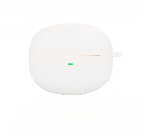 Hülle kompatibel mit Baseus Bowie MC1 Open Ear Kopfhörer Stoßfeste Schutzhülle mit Bergsteigschnalle - Silikon Schutzhülle Etui Case Cover Schoner Earphone Protector (weiß,1:1)