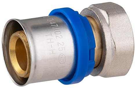 Racor multicapa hembra con tuerca giratoria Ø25-3/4 | Para prensar | Conexión resistente y duradera | Ideal para instalaciones de fontanería | Fácil de instalar y ajuste seguro | QUICK PLOMBERIE