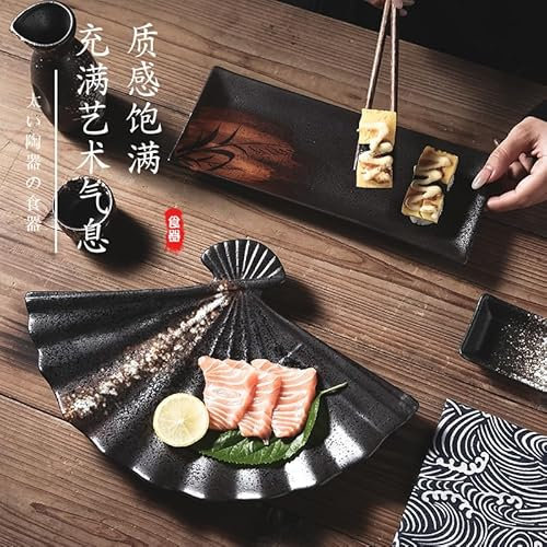 NEBE Piatti Moderni Vassoio decorativo a forma di ventaglio for sushi giapponese Servizio Piatti