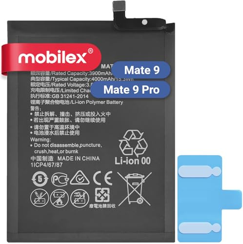 MOBILEX® Batería HB396689ECW para Huawei Mate 9 / Mate 9 Pro | 4000mAh - OEM | Interna Repuesto con Adhesivo | Capacidad Original