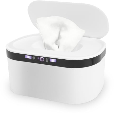 Feuchttücher Box, Feuchttücher Wärmer Mit LED-Nachtlicht & Ein/Aus-Schalter, Einstellbarer USB-Feuchttuchwärmer 40-60 ℃, Großraum-Spender Für Gängige Feuchttücher, Tragbarer Großraum Spender