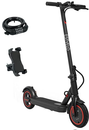 ESTVELO E Scooter mit Straßenzulassung, Max. 20 km/h Geschwindigkeit, 30 km Reichweite, Lange Reichweite,8,5-Zoll-Luftreifen,Duales Bremssystem